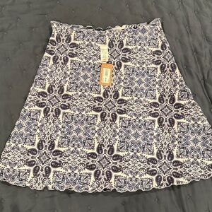 New Haystacks Switchstacks Reversible Bias Skirt Siesta Navy Blue - Large